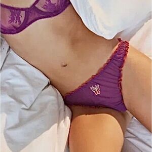 Out From Under Mesh Thong with Butterfly Accent